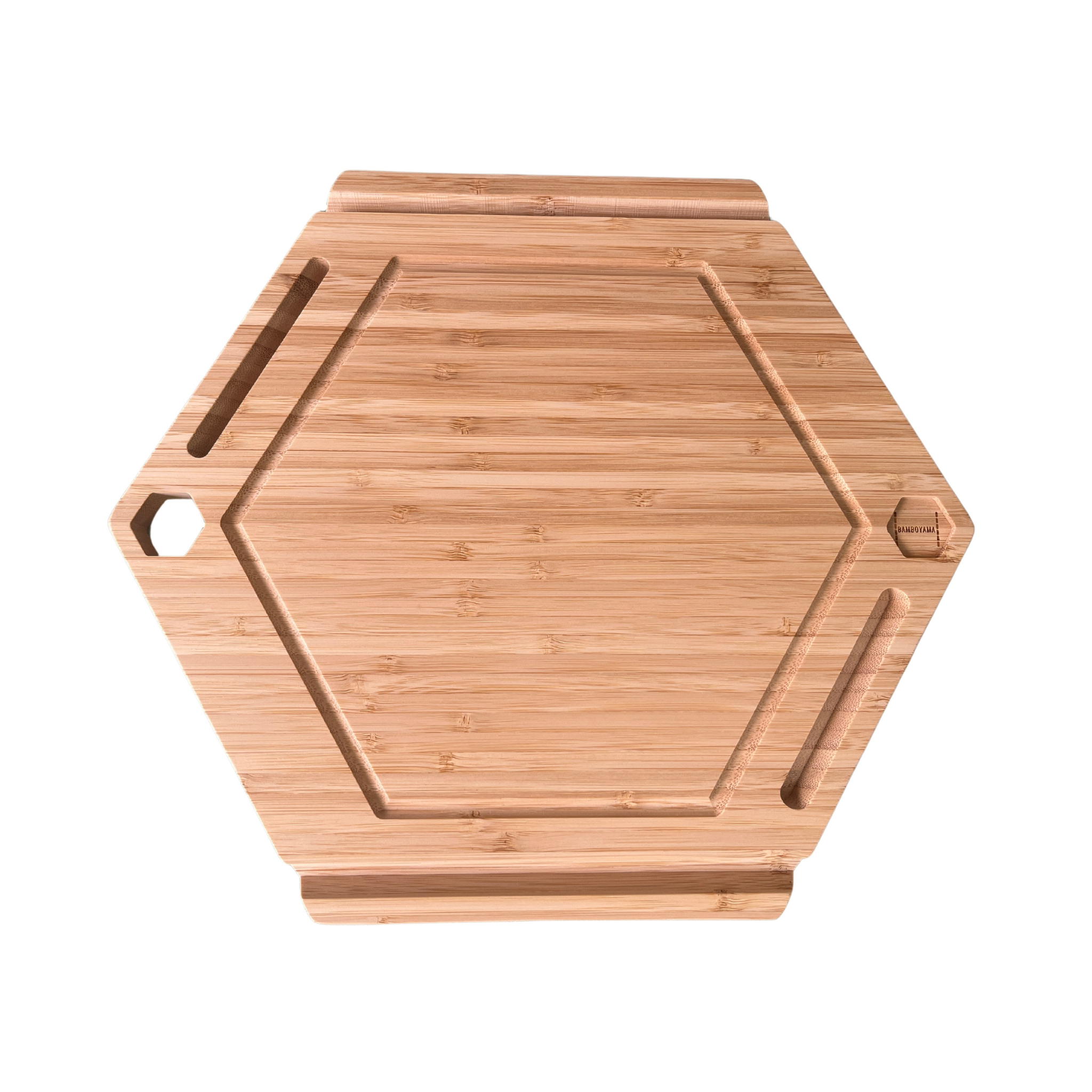BAMBOYAMA. Tabla de cortar hexagonal con soportes para dispositivos móviles - Imagen 2